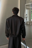 C316JK1213P128秋装蝴蝶结设计时尚宽松短款夹克外套松弛感，男装夹克，电商C316