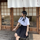 C316CS553P48夏装JKDK泰式校服短袖衬衫情侣装班服制服学院衬衣，男装T恤，电商C316