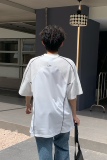 C316T1999P68夏季新款运动风T恤美式风格短袖tee潮拼接脏兮设计，男装T恤，电商C316
