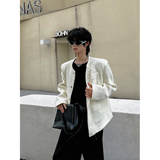 C316WT1265P138秋冬新款小香风短款圆领无领高级感外套夹克，男装夹克，电商C316