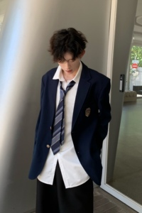 C316 XZ000 P98 秋装新款制服DK转场班服校服时尚西装外套男学院图片