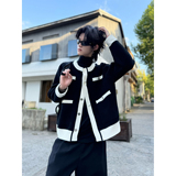 s秋冬新款毛衣小香风针织衫个性时尚毛衣短款，男装针织衫/毛衣，电商C316