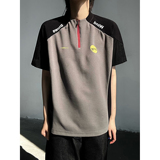 C316T8206P38夏装新款短袖T恤拼接撞色tee速干衣时尚运动男女，男装T恤，电商C316