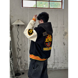 C316MY2023P148秋冬新款个性棉衣棒球服短款外套夹克拼接撞色，男装夹克，电商C316