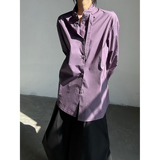 C316CS8188P58四季款长袖紫色衬衫时尚防晒衬衣松弛感宽松，男装防晒衣，电商C316