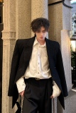 C316XZ835P138春装新款时尚亮片西服修身西装短款外套高级男，男装西服，电商C316