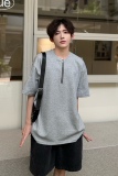 C316DX88P48夏装新款短袖T恤时尚拉链设计个性tee网红简约，男装T恤，电商C316