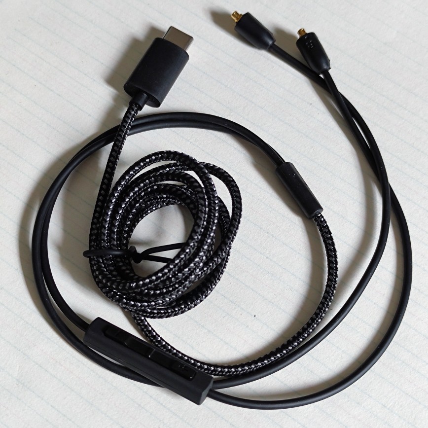 爆超值原装天龙denon带数码芯片type-c耳机线加装mmcx微膨胀插针