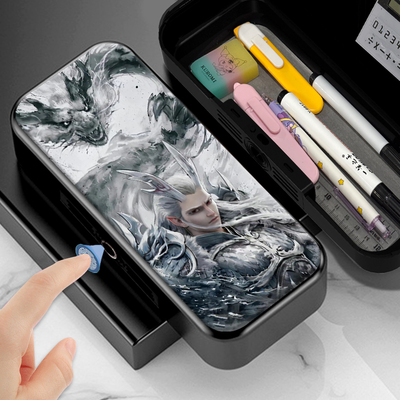 敖光哪吒闹海敖丙文具盒小学生男孩笔袋哪吒双层男女铅笔盒高颜值