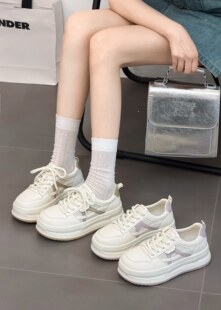 板鞋 真皮网面透气镂空小白鞋 百搭轻盈休闲运动鞋 时尚 2026新款 夏季