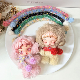 SKULLPANDA光织园SP搪胶毛绒公仔挂件配饰彩点围巾系列二三代通穿