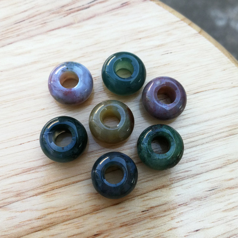 8*14MM CRYSTAL STONE LARGE HOLE BEADS DIY ROPE BEADS PINK QUARTZ AVENTURINE JADE WOVEN BEADS ACCESSORIES MATERIALS