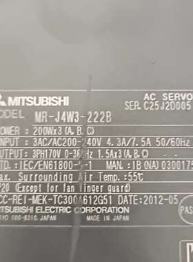 议价伺服驱动器MR-J4W3-222B，2个，功能包好，询价