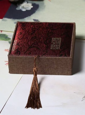 首饰盒手链包装盒绒布盒流苏盒珠宝首饰包装盒手工手工制作祥云