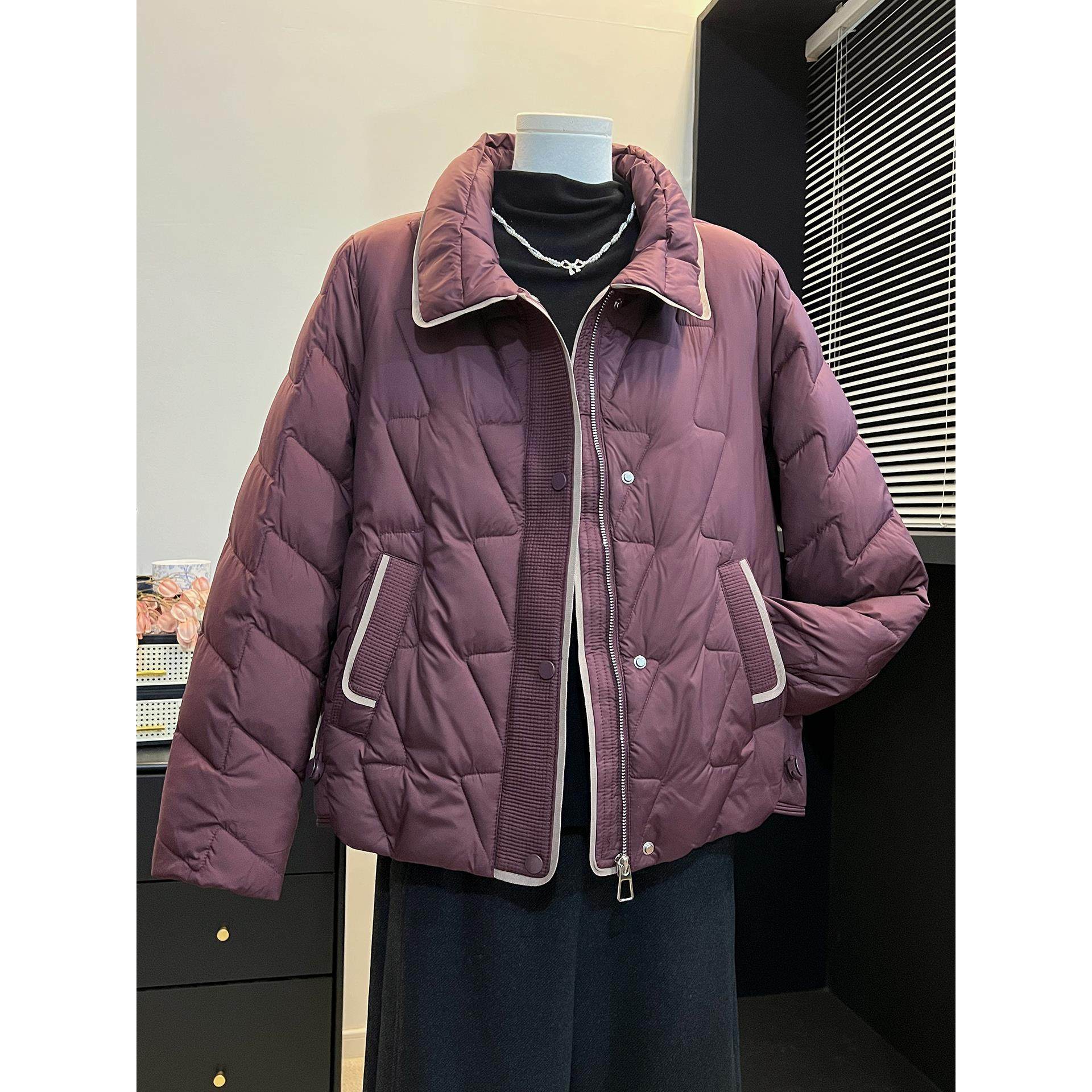 中年妈妈冬装棉袄外套小个子高贵中老年羽绒棉服女秋冬阔太太棉衣