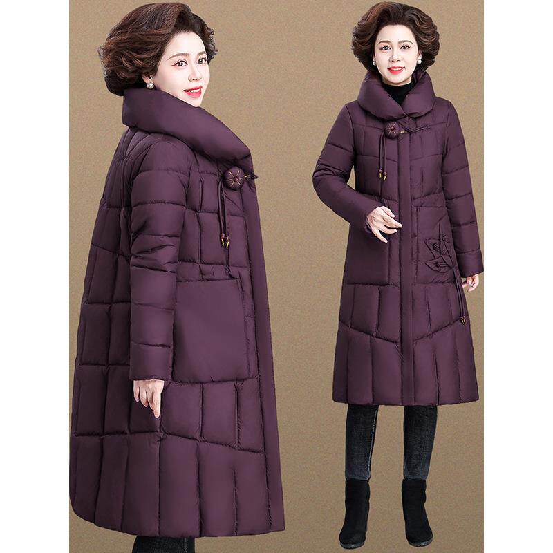 50多岁妈妈冬装棉服外套中长款过年衣服百搭中老年人女士冬季棉袄