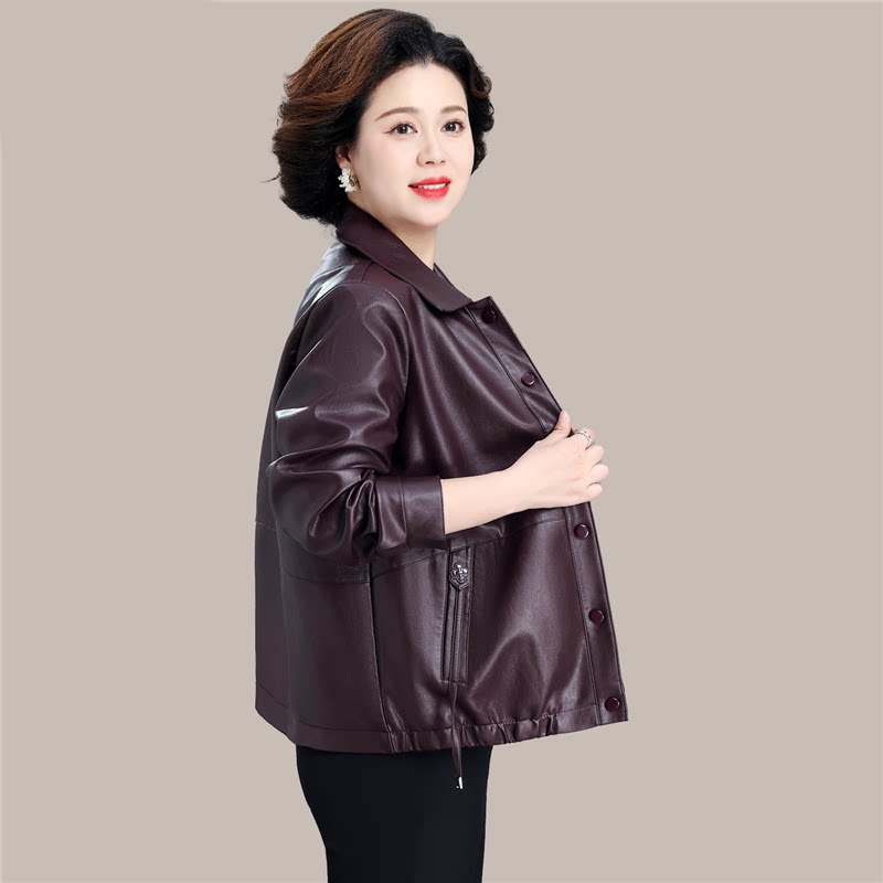 皮衣女短款外套2026春秋新款韩版宽松洋气小个子显瘦pu皮夹克上衣
