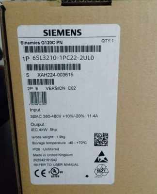 议价西门子PM240-2变频器6SL3210-1PC22-2UL0重载功率4KW电压200-