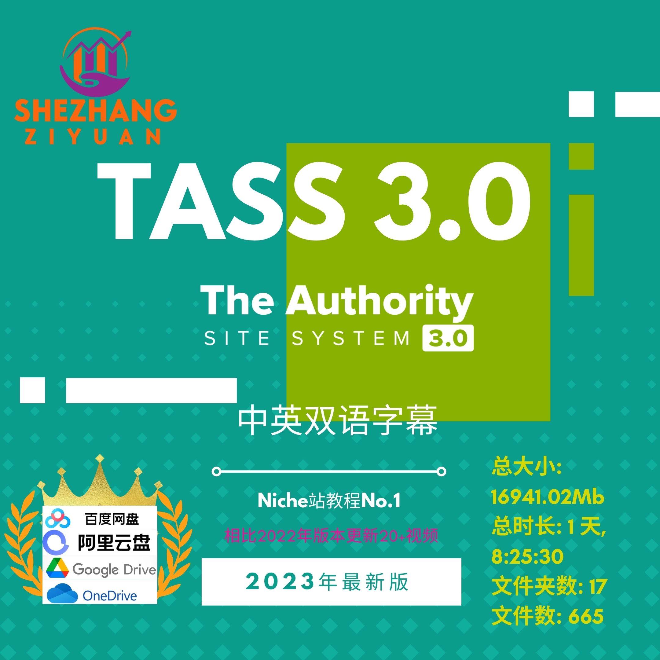 tass 3.0 the authority site system海外建站niche站seo 2023