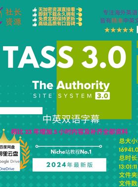 TASS 3.0 The Authority Site System海外建站Niche站SEO 2024