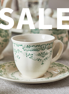 微瑕清仓 LID Home古典玫瑰陶瓷咖啡杯碟组红茶杯通用杯碟组250ml