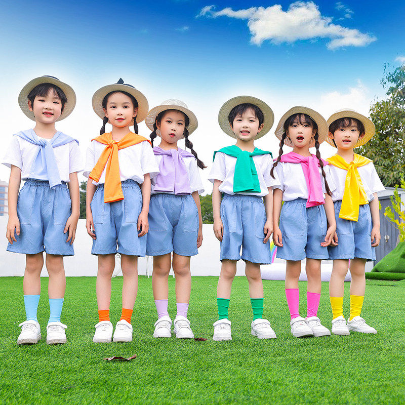 儿童演出服小学生毕业照班服舞蹈服幼儿糖果色男女童啦啦操表演服