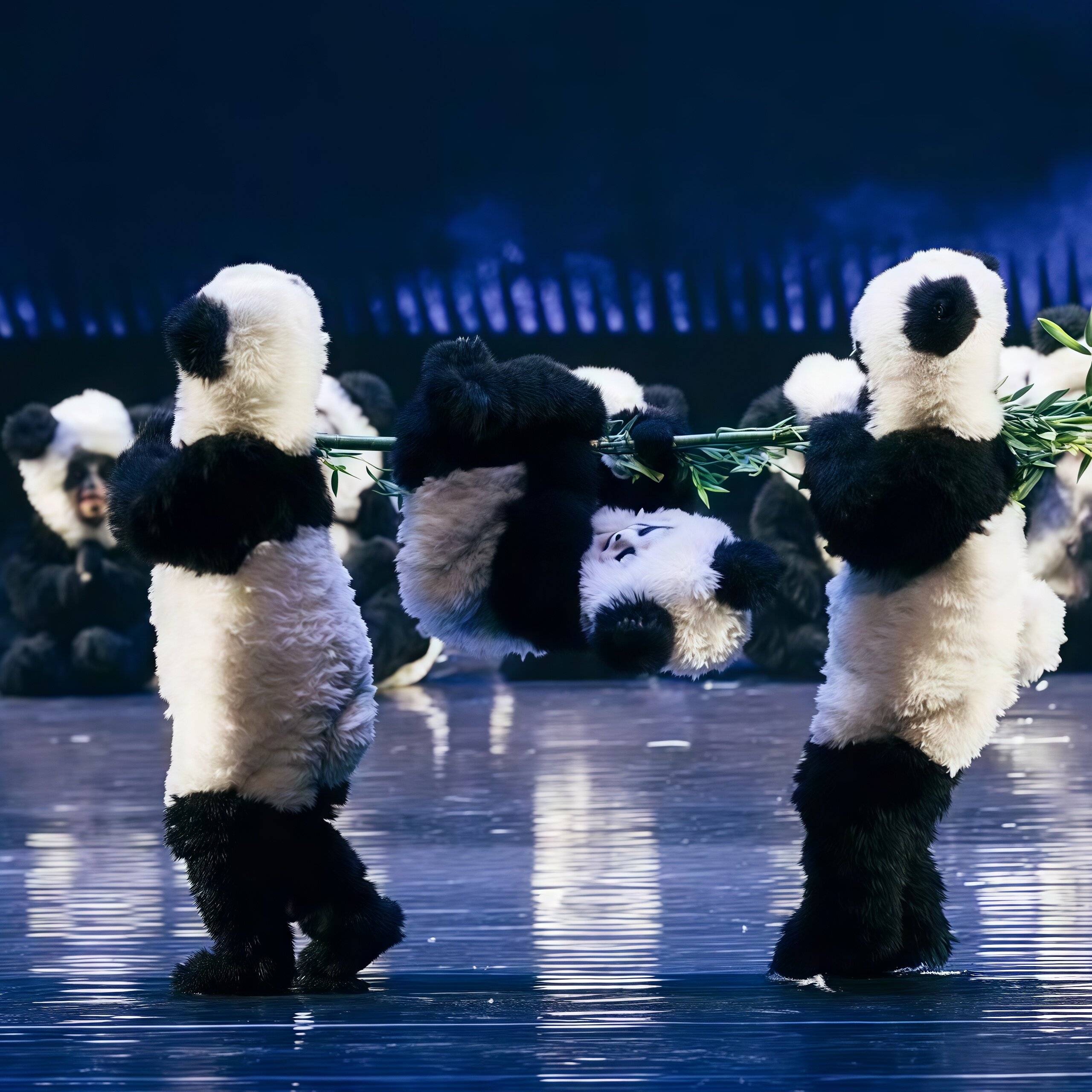 十三届小荷风采宝儿演出服大熊猫儿童表演服小动物舞蹈幼儿园卡通