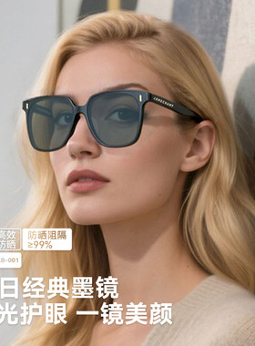 LONGCHAMP复古方形防紫外线墨镜