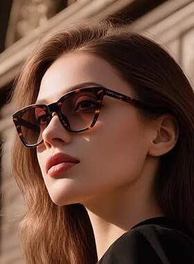 珑骧复古玳瑁猫眼遮阳墨镜女