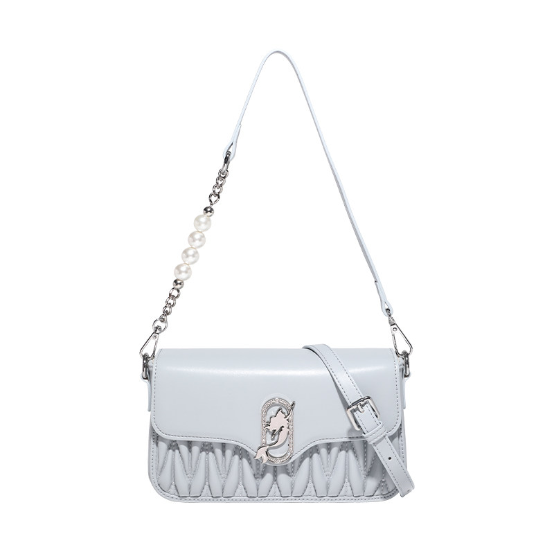 迪士尼美人鱼女包甜美百搭简约小众时尚单肩斜挎手提包包日常通勤