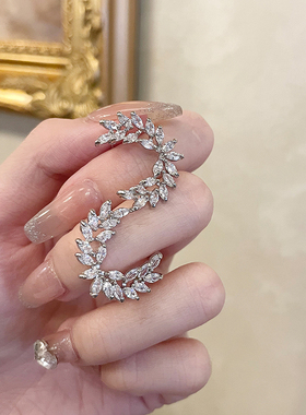 FRIDAY JEWELRY银色锆石气质百搭复古微镶小巧耳钉耳环耳饰银针