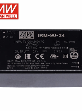 明纬IRM-05/10/20/30/45/60/90W开关电源ST 5V12V15V24V降压模块
