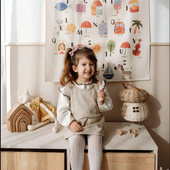 INS北欧世界地形挂布纯棉方形帆布儿童房间墙面装 饰宝宝拍照道具