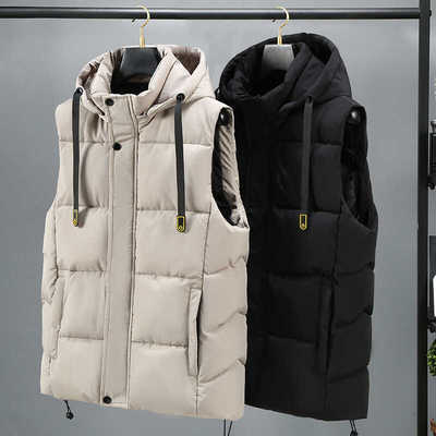 冬季学生胖男童大码背心青少年加厚保暖马甲中大童洋气棉坎肩外穿