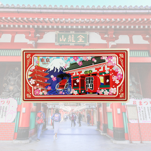 新款日本旅游纪念冰箱贴 晴空塔温泉樱花红叶雷门招财猫北海道