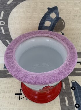 2个装痰盂圈保暖垫子坐垫套高脚痰盂套圆尿桶垫儿童马桶保暖套