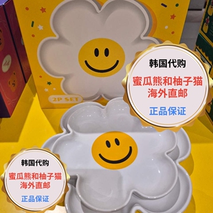 韩国直邮wiggle陶瓷盘子家用菜盘子餐盘子水果盘子可爱卡通盘子