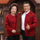 中老年羊毛衫 外套 爷爷奶奶本命年喜庆毛衣开衫 秋冬厚款 爸妈情侣装