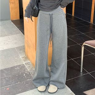 高级气质休闲裤 糯米绒显瘦直腿藏胯百搭神裤 高赞裤 SUNCC自制