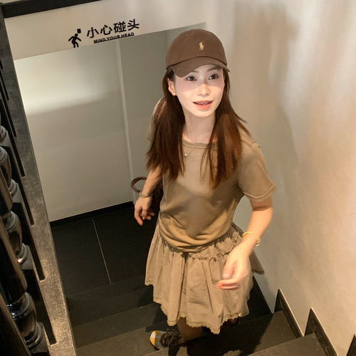SUNCC自制 焦点 温柔气质百搭高级小众时尚休闲简约显瘦韩系T恤