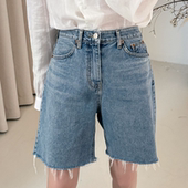 高腰水洗牛仔短裤 SUNCC自制 夏季 原创高级气质百搭神裤 百搭模范
