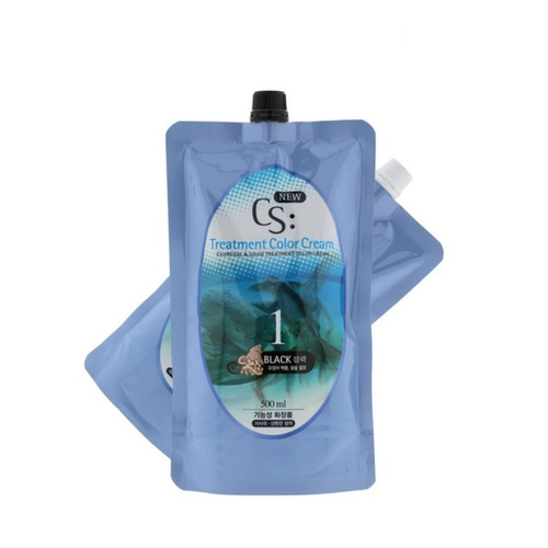 韩国所望多娜娴CS墨鱼汁遮盖白发染发剂 低刺激不伤发染发膏500ml