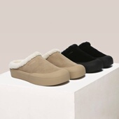 澳洲EVERAU包头拖鞋 EA2060 女舒适保暖羊皮毛一体保暖懒人毛拖鞋