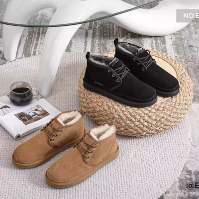 EVERAU纯羊毛雪地靴澳洲男士系带