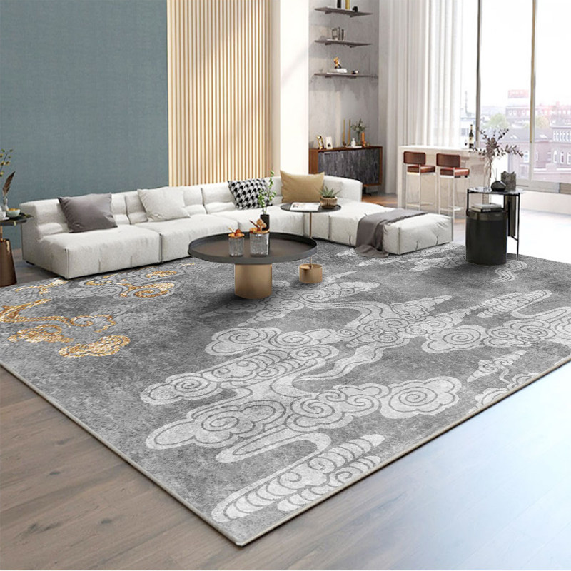中式客厅地毯国潮风祥云茶几垫卧室床边毯榻榻米地垫灰色仿古创意,居家布艺,地毯,淘宝优惠券,粉丝福利购,淘宝优惠卷