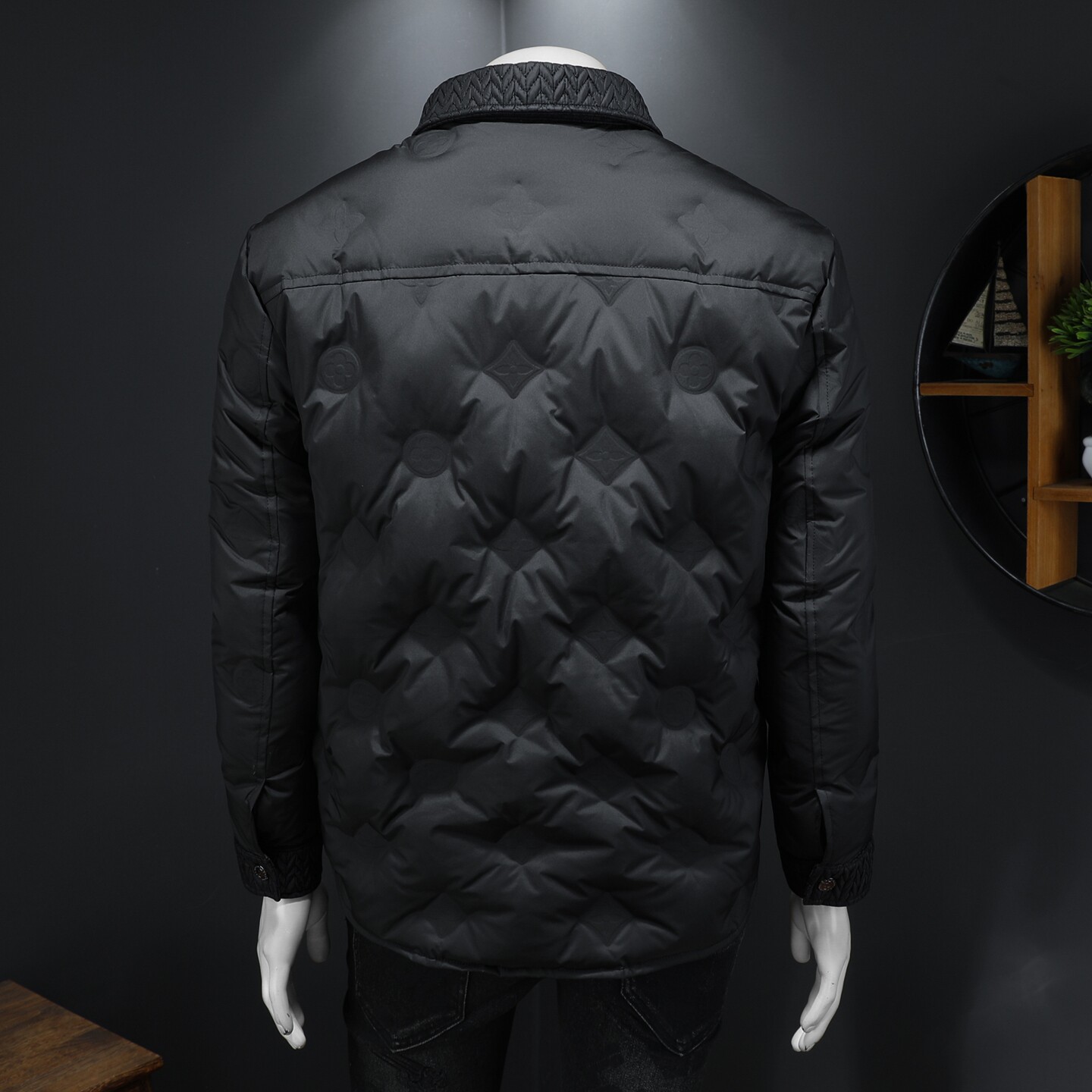 2025秋冬装90%绒衬衫领羽绒服男钱塘6006-5562-P285假模图,男装衬衫,钱塘6006(原3029)