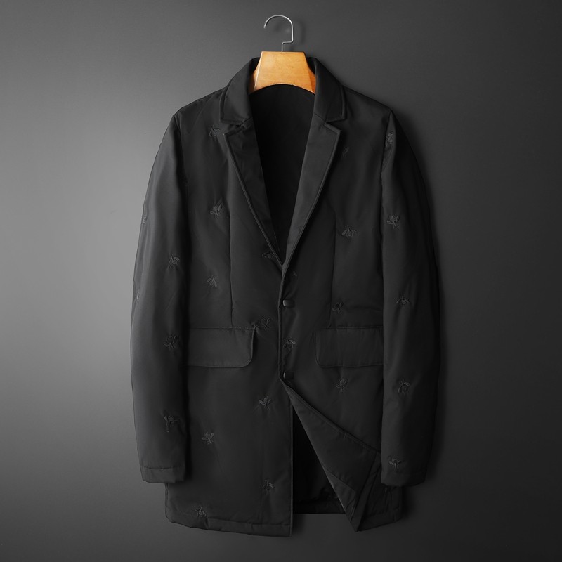 2021秋冬装刺绣中长款加厚小西装羽绒服钱塘3029-1967 平铺图片