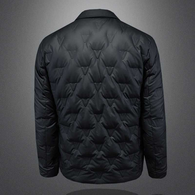 2025秋冬装新款90绒小西装羽绒服男加厚钱塘6006-7211-P280镂空图,男装羽绒服,钱塘6006(原3029)