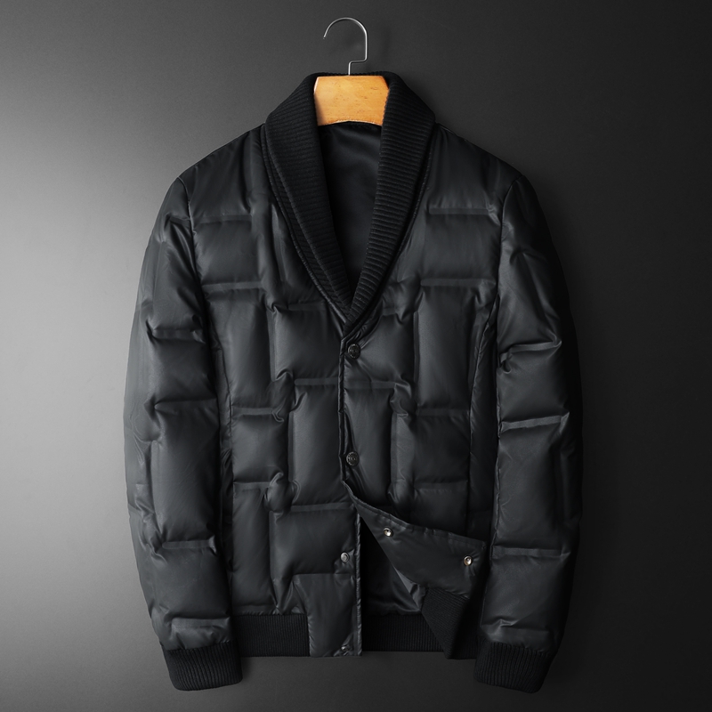 2025秋冬装新款针织领羽绒服男钱塘6006-9107-P285平铺图，男装羽绒服，钱塘6006(原3029)