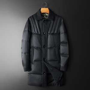 2025秋冬装中长款麦穗拼接羽绒服男 钱塘6006-9811-P330 尺码偏大图片